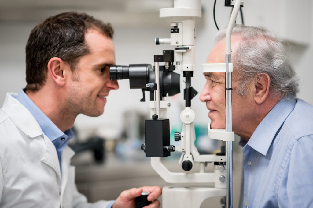 Comprehensive eye exam performed with advanced diagnostic equipment