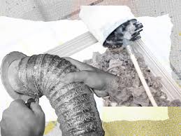 Removing lint buildup from a dryer vent